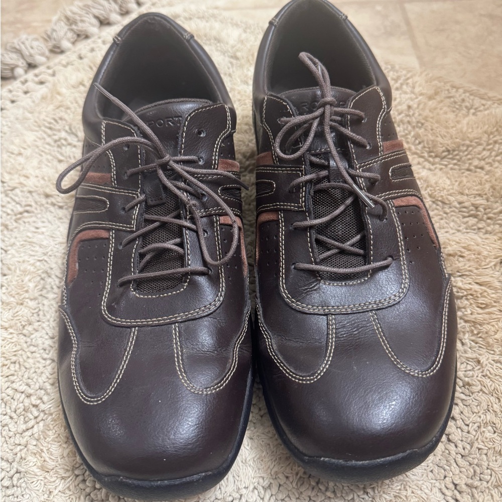 Rockport Men's Brown Leather Sneakers